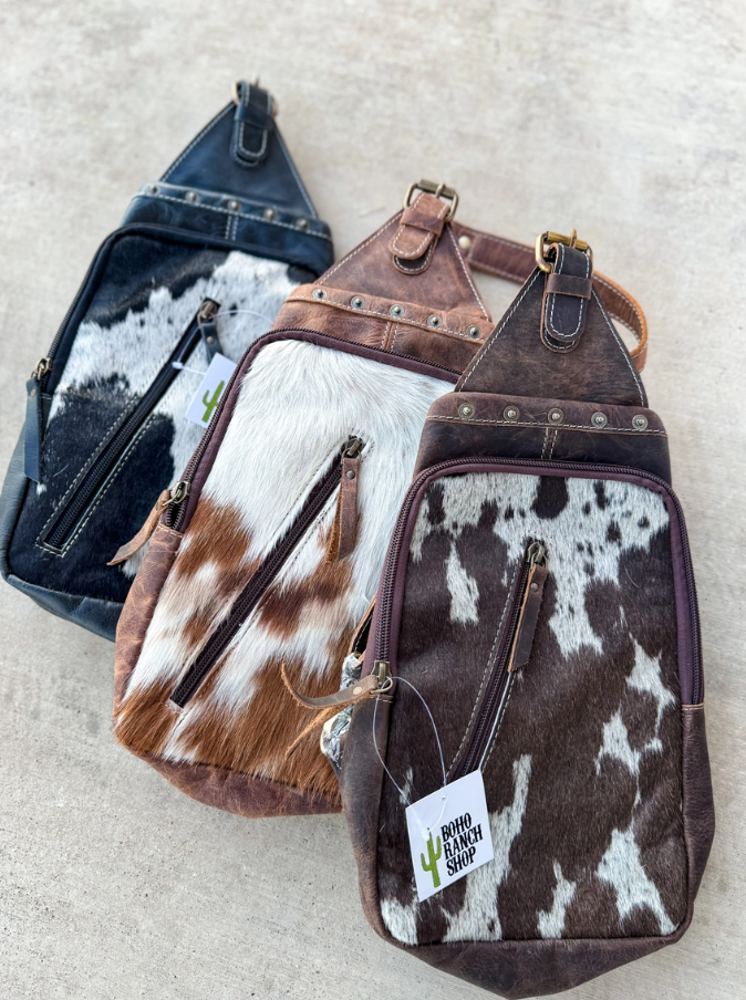 Cowhide Leather Sling Bag image 0