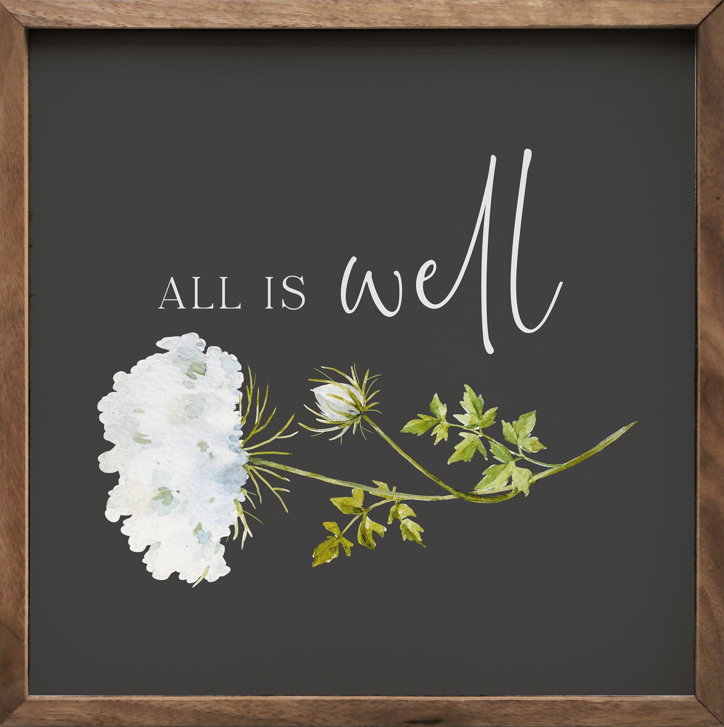 All Is Well Flower Black image 0