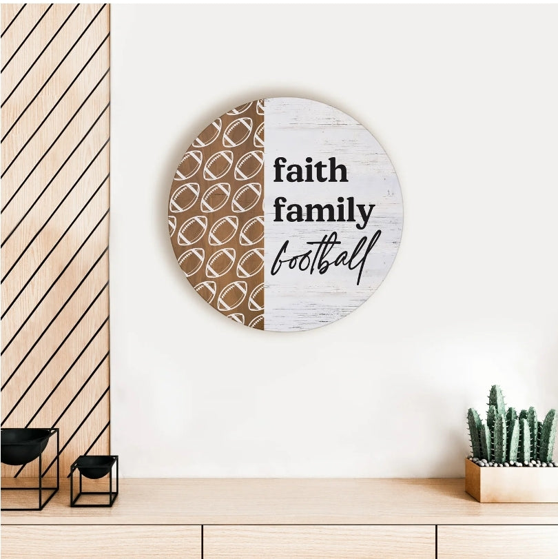 Faith Family Football Whitewash Circle image 1