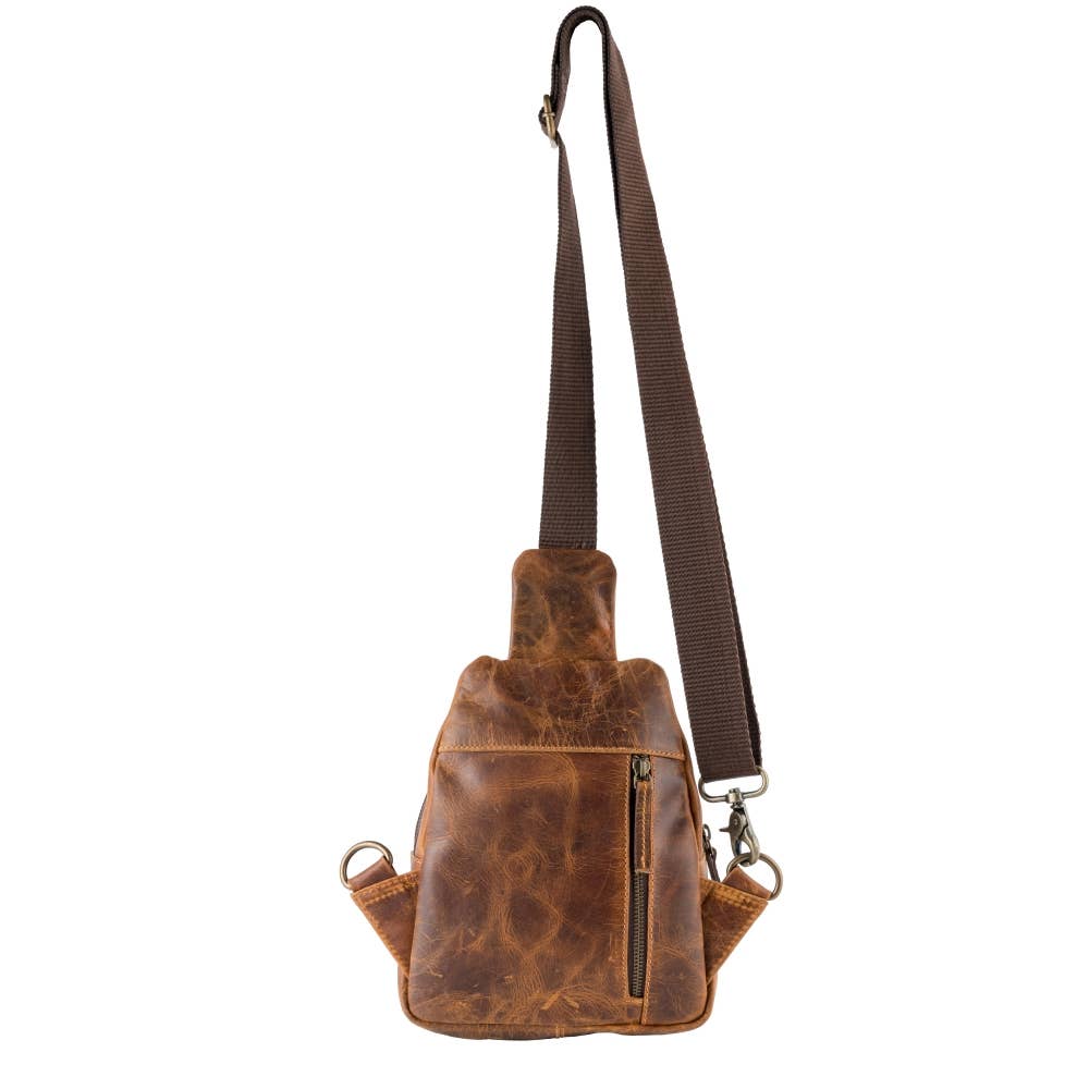 Genuine Leather Rustic Tan Sling image 3