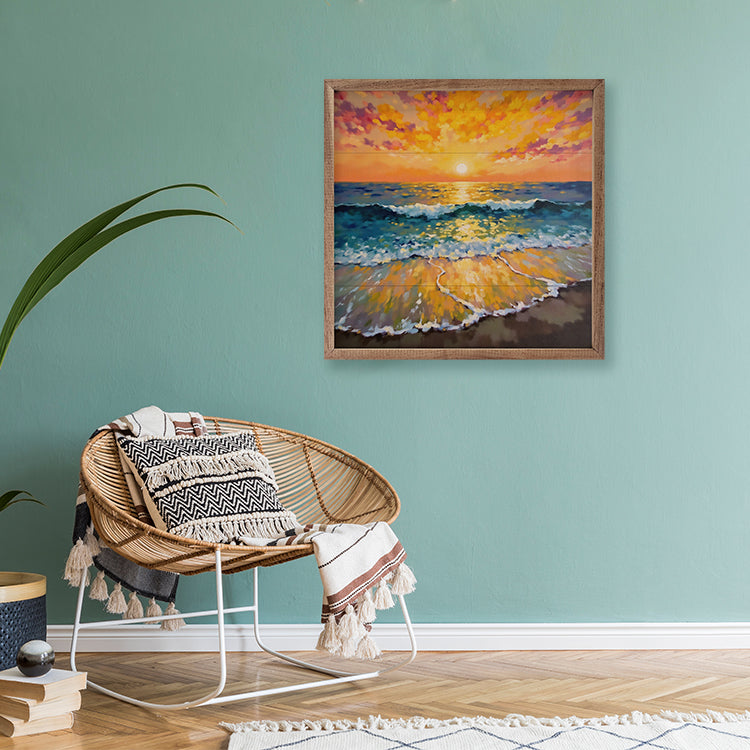 Bright Summer Sunset Ocean image 1
