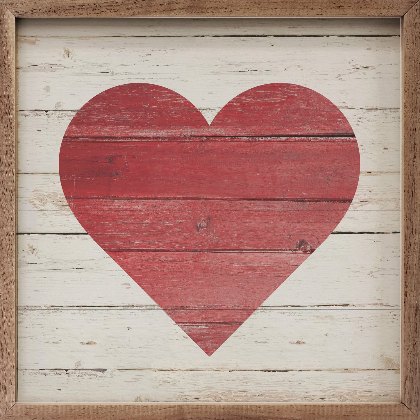Red Heart On Whitewash image 0
