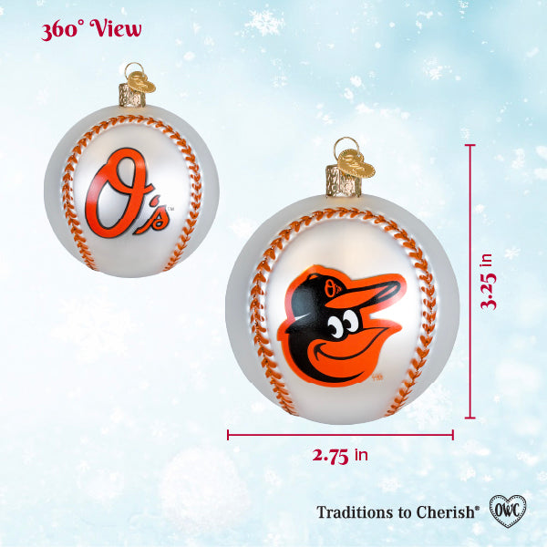 Orioles Baseball Ornament