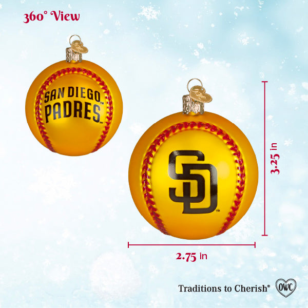 Padres Baseball Ornament