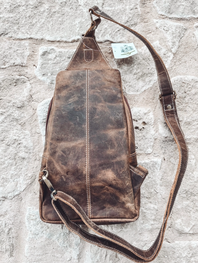 Cowhide Leather Sling Bag image 2