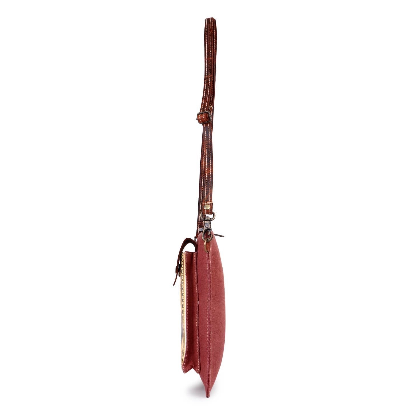Redwood Aztec Canvas & Leather Small Cross Body image 3
