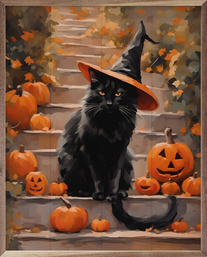 Halloween Cat With Hat image 0