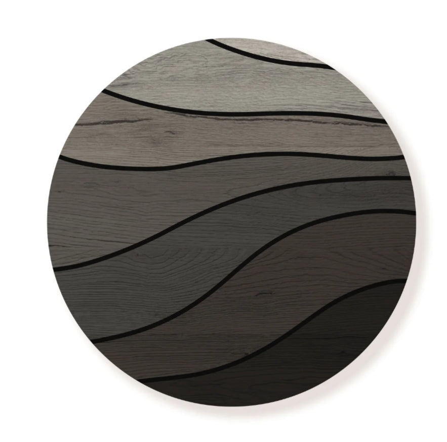 Wood Waves Grays Circle image 1