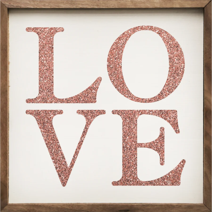 Glitter Pink Love White image 0