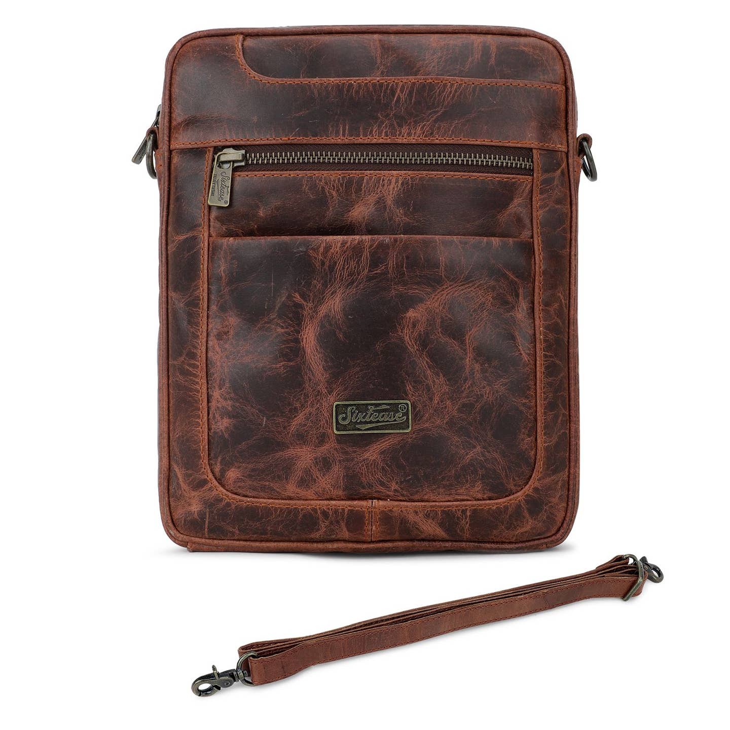 Rustic Genuine Leather Cherry Crossbody Bag image 1