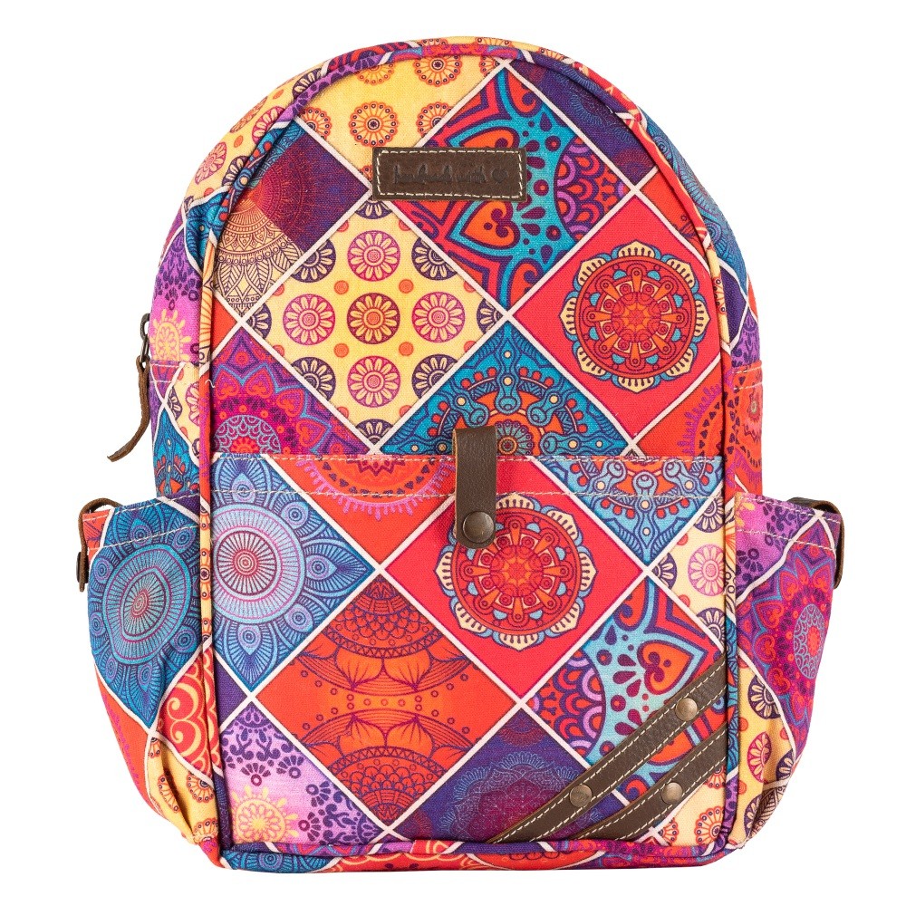 Cedar Up-cycled Canvas / Genuine Leather Backpack image 0