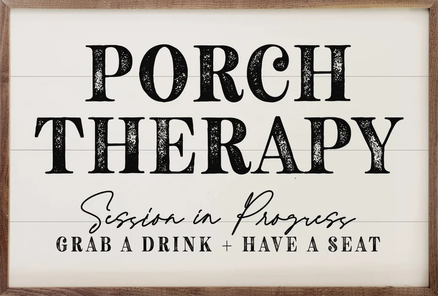 Porch Therapy Session In Progress White image 0