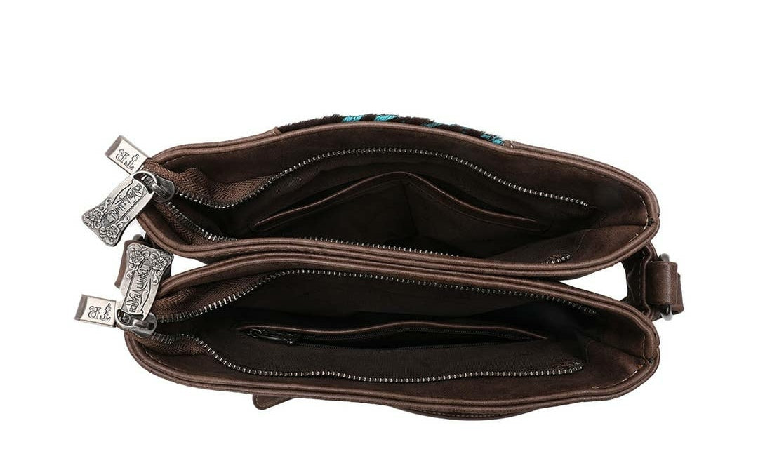 Trinity Ranch Hair-On Leather Concealed Carry Crossbody Purse image 6