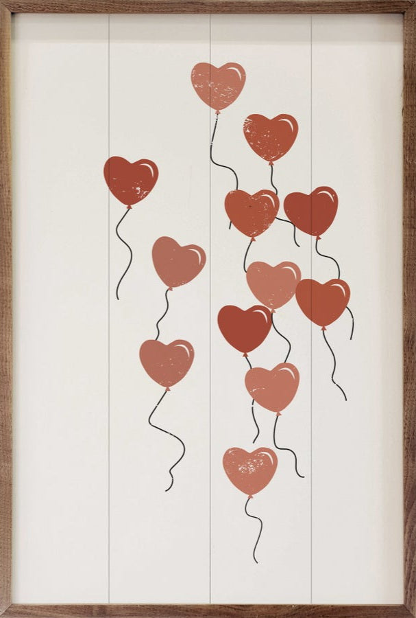 Pink Heart Balloons White image 1