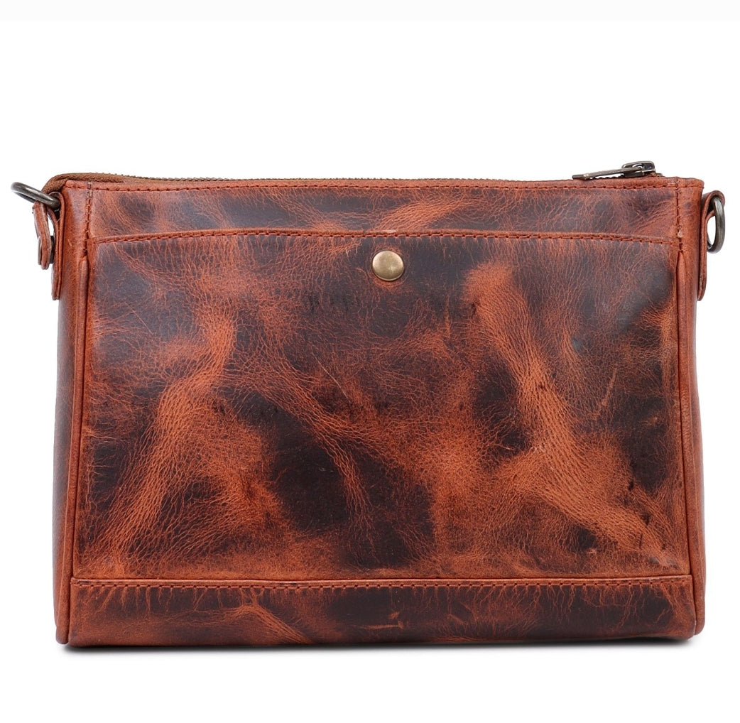 Rustic Genuine Leather Clutch Purse image 2