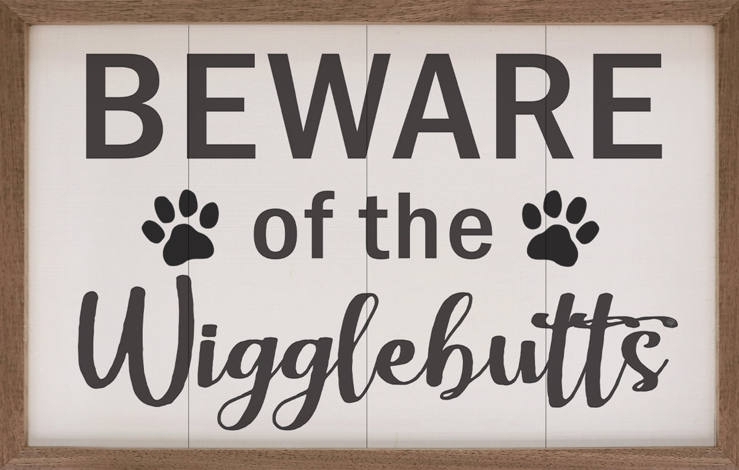 Beware Of Wigglebutts Paws White image 0