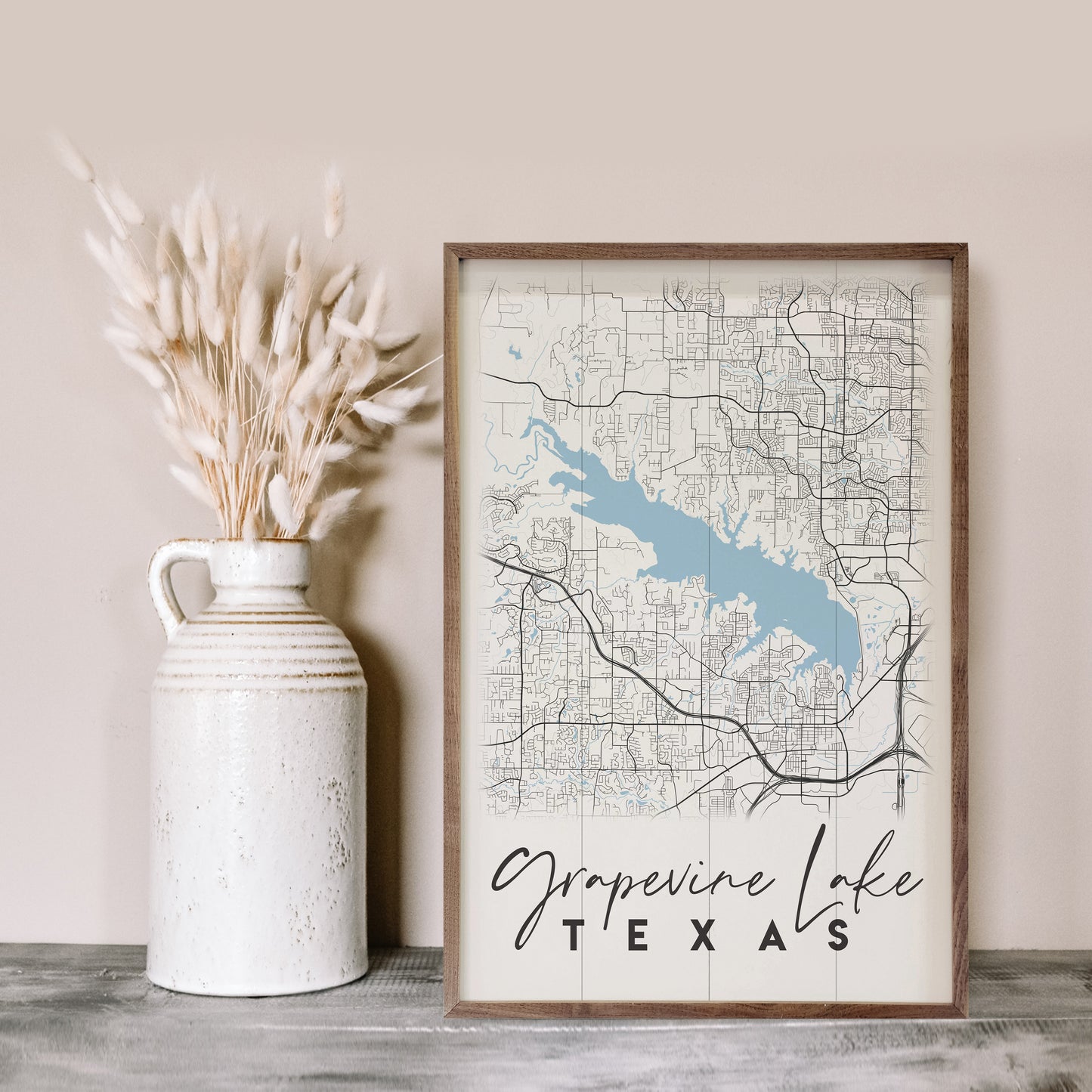 Lake Map Personalized City State image 0