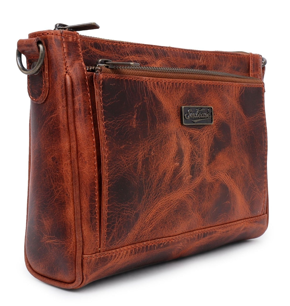 Rustic Genuine Leather Clutch Purse image 1