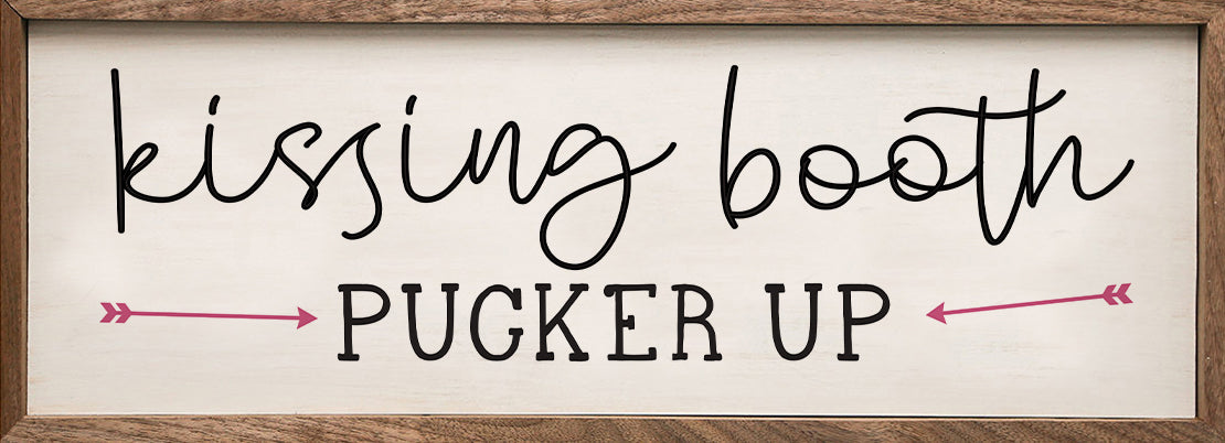 Kissing Booth Pucker Up Arrow White image 0