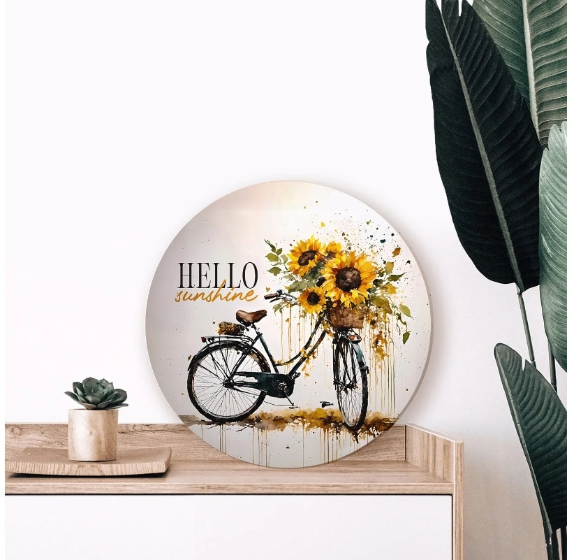 Hello Sunshine Sunflower Bike Circle image 1