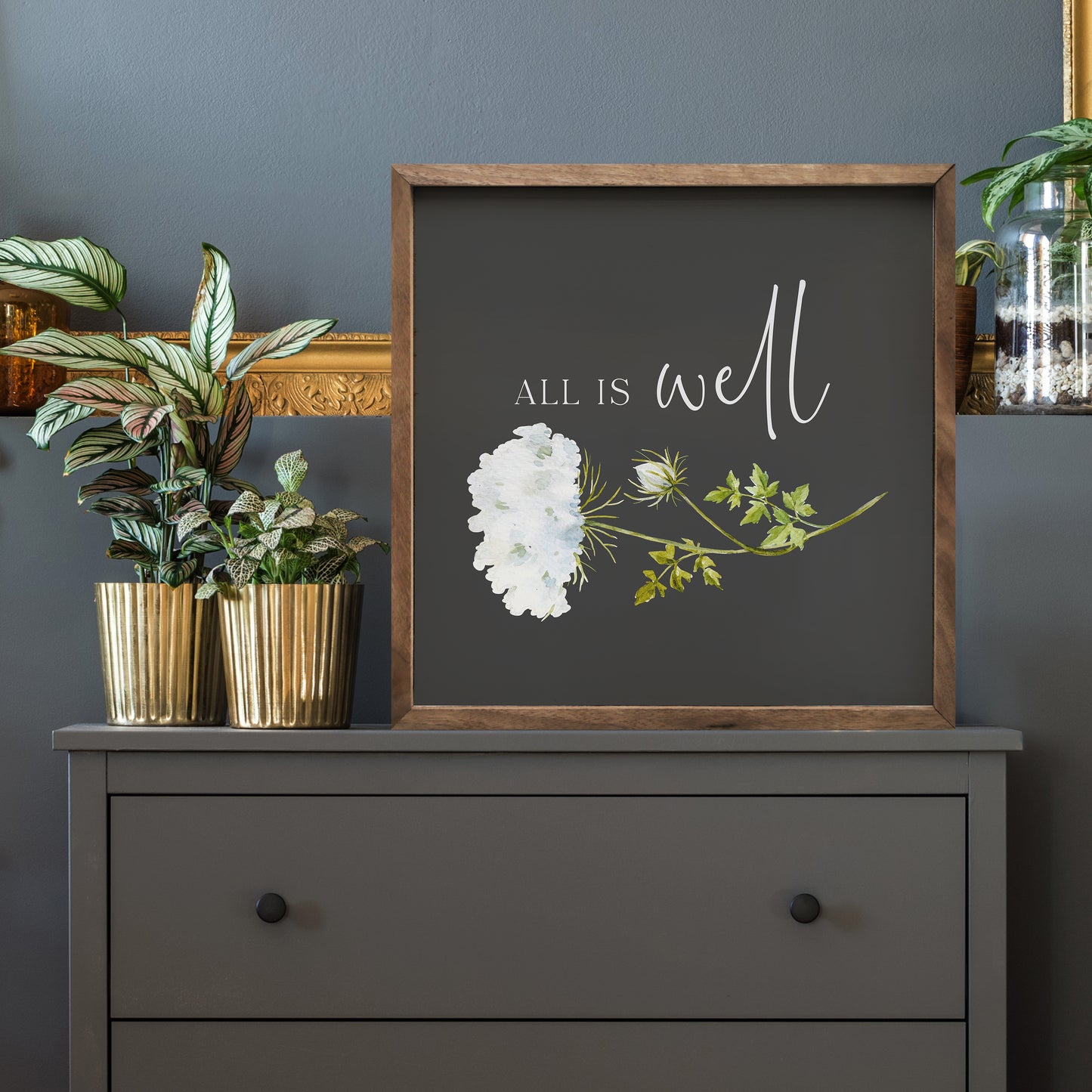 All Is Well Flower Black image 1