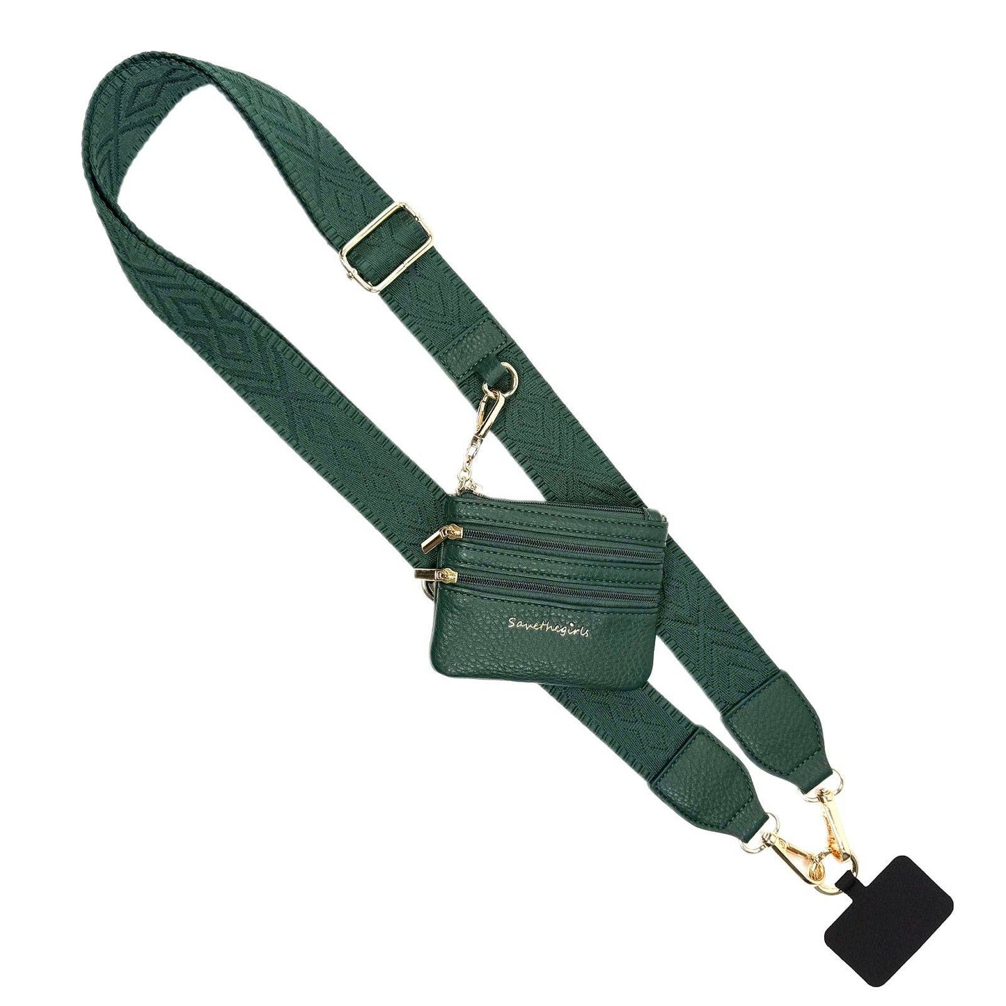 Clip & Go Strap w/Zippered Pouch Classic: Black