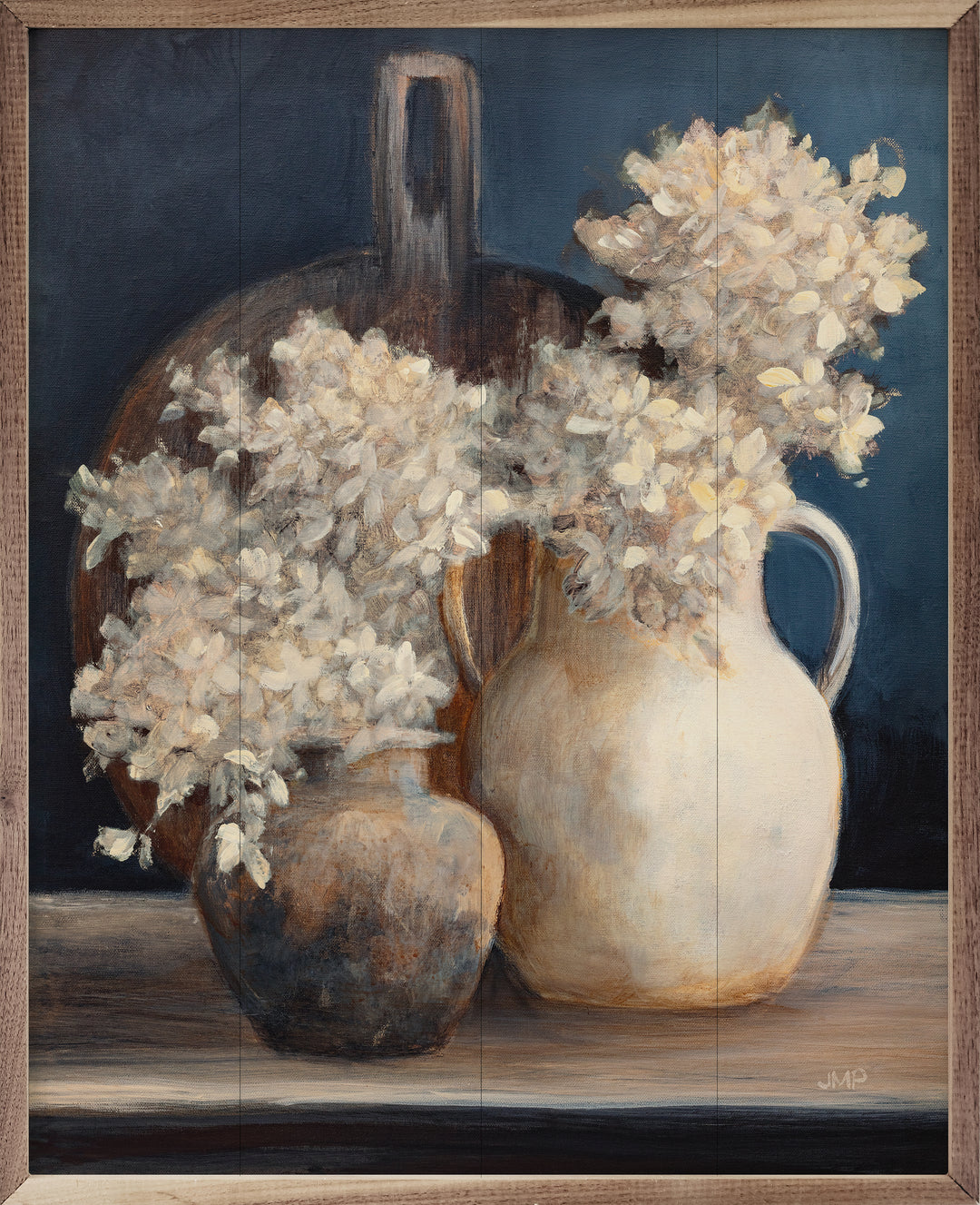 Golden Hydrangeas I White By Julia Purinton image 1