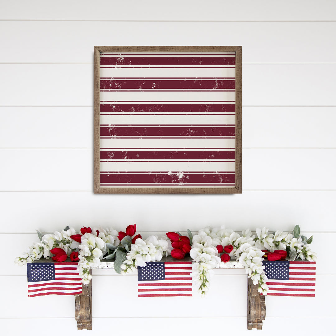 Pattern Red And White Stripes image 0