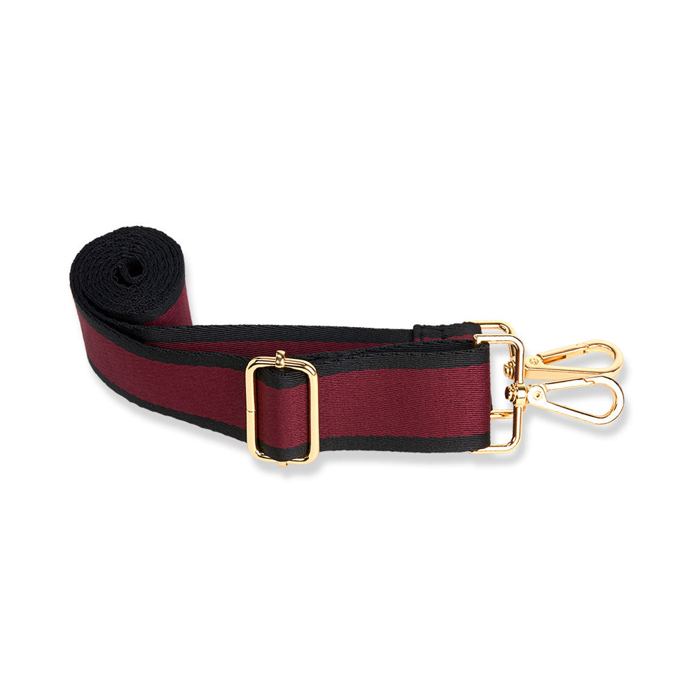 Dark Cherry HydroBag® with Cherry and Black Striped Strap