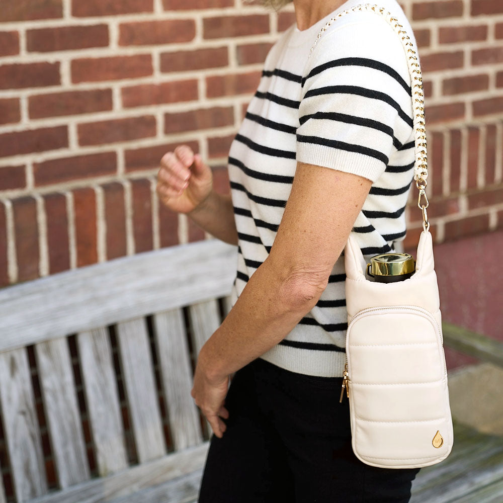 Ivory Vegan Leather HydroBag® with Strap Bundle Oprah's Favorite Things