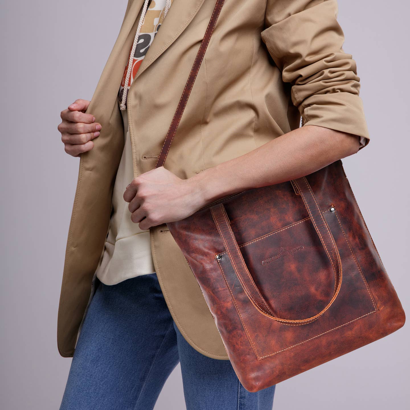 Bunbury Genuine Leather Tote Bag image 1