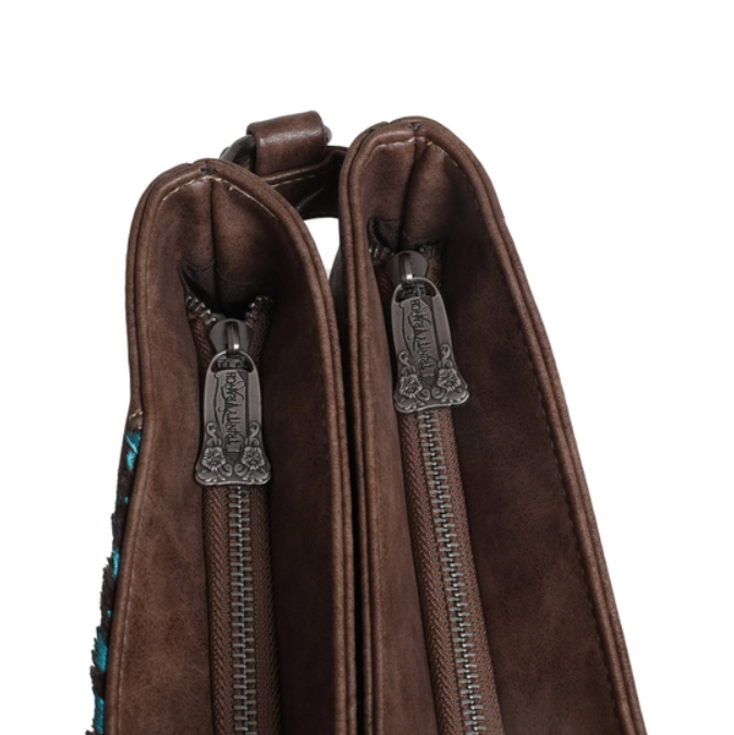 Trinity Ranch Hair-On Leather Concealed Carry Crossbody Purse image 5