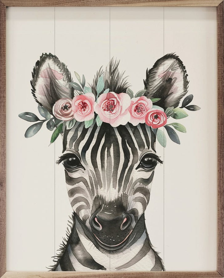 Nursery Floral Zebra image 0