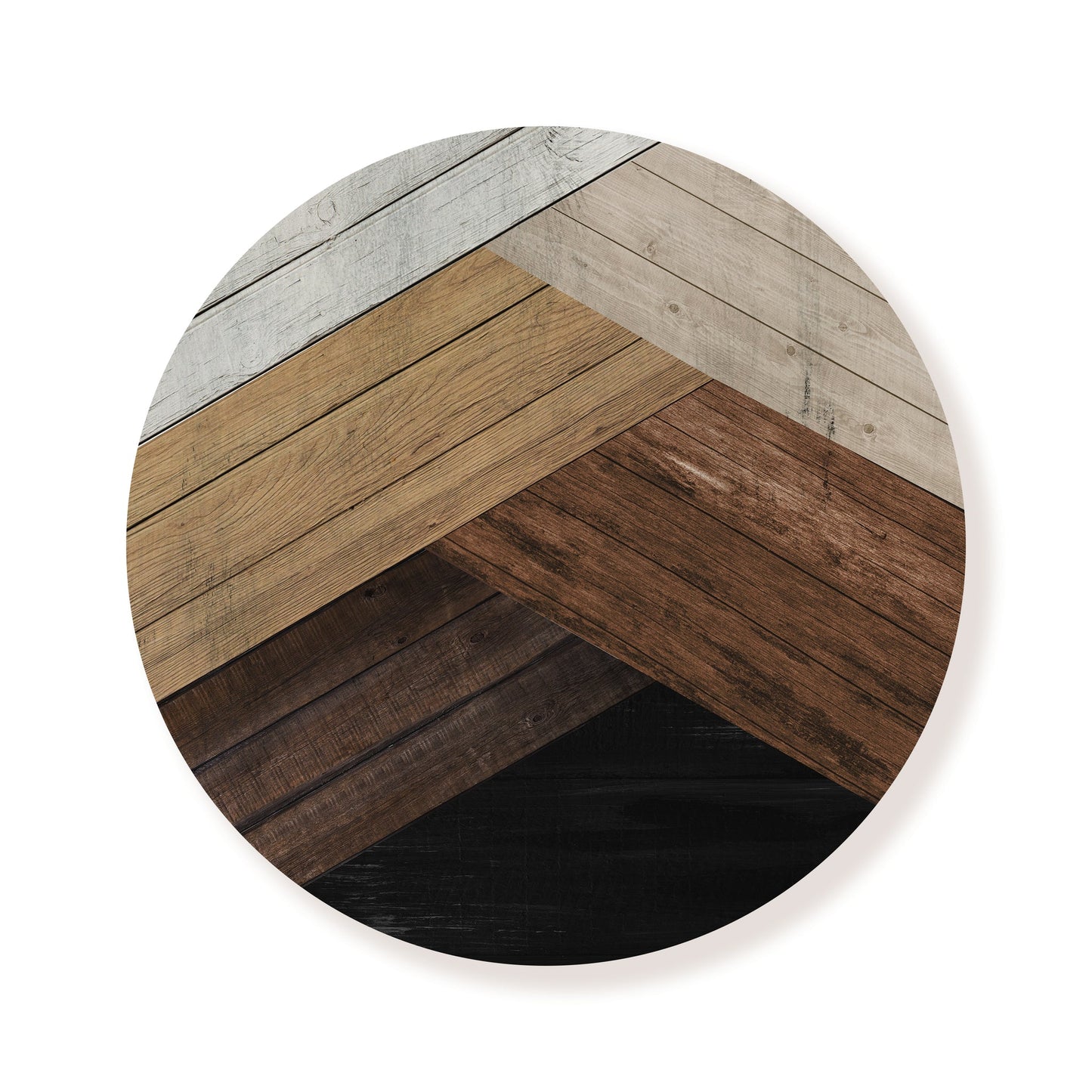 Wood Herringbone Circle image 2