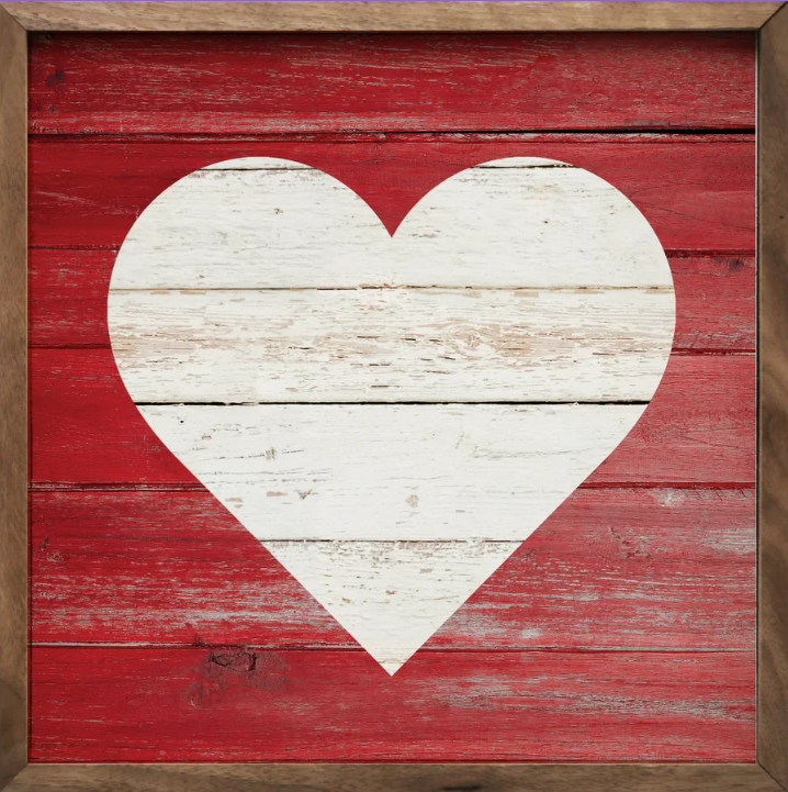 White Heart On Red image 0