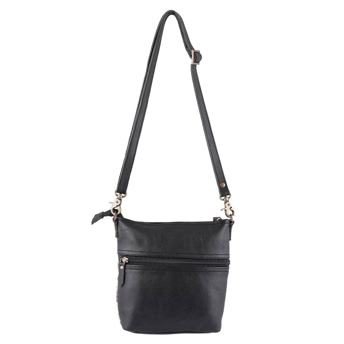Python Print Leather Crossbody Bag