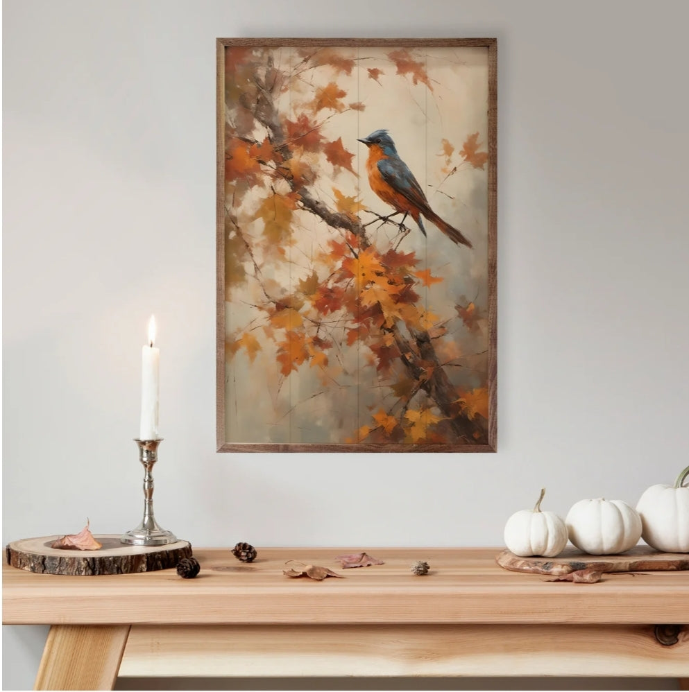 Bluebird On Fall Branch image 2