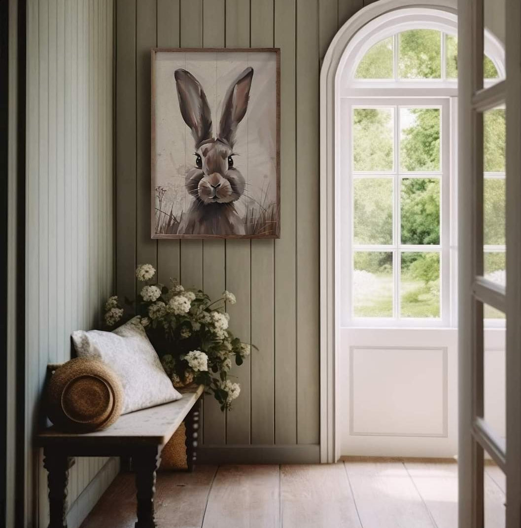Peeking Brown Rabbit image 1