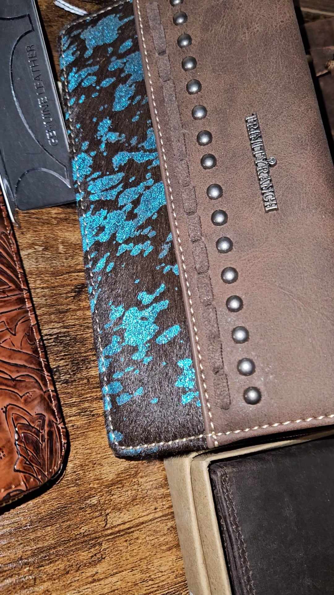 Trinity Ranch Hair-On Leather Wallet image 1