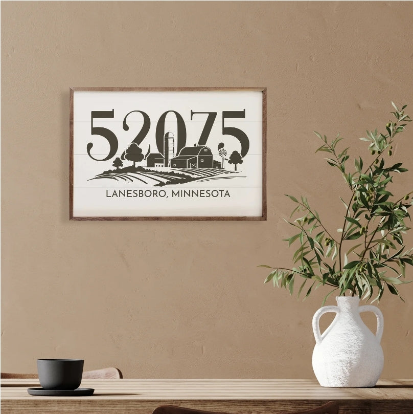 Farm Scene Personalized City State Zip image 1
