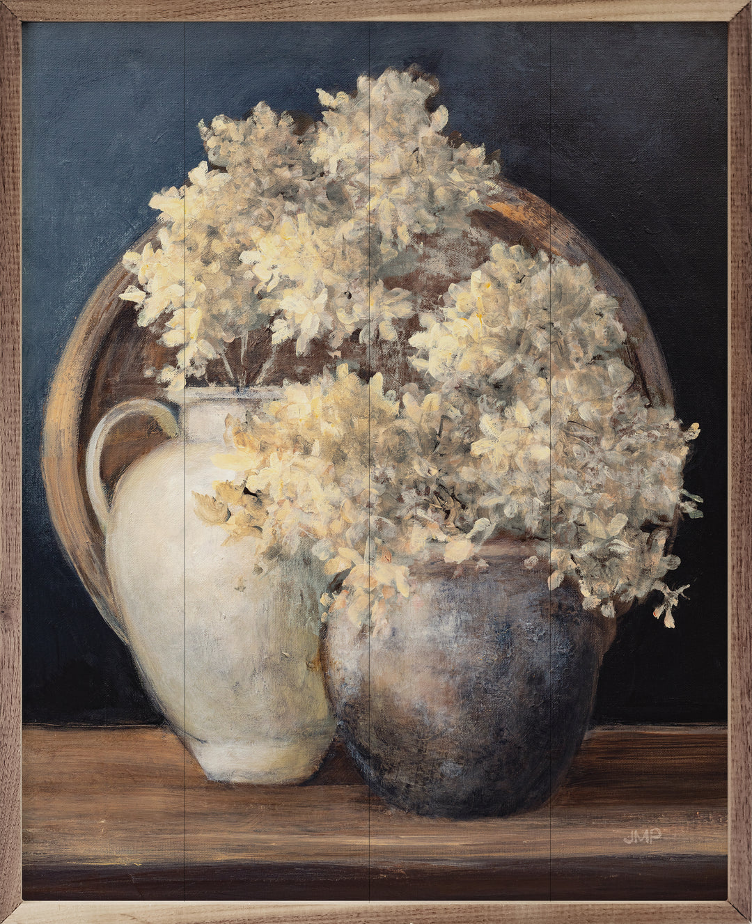 Golden Hydrangeas II White By Julia Purinton image 1
