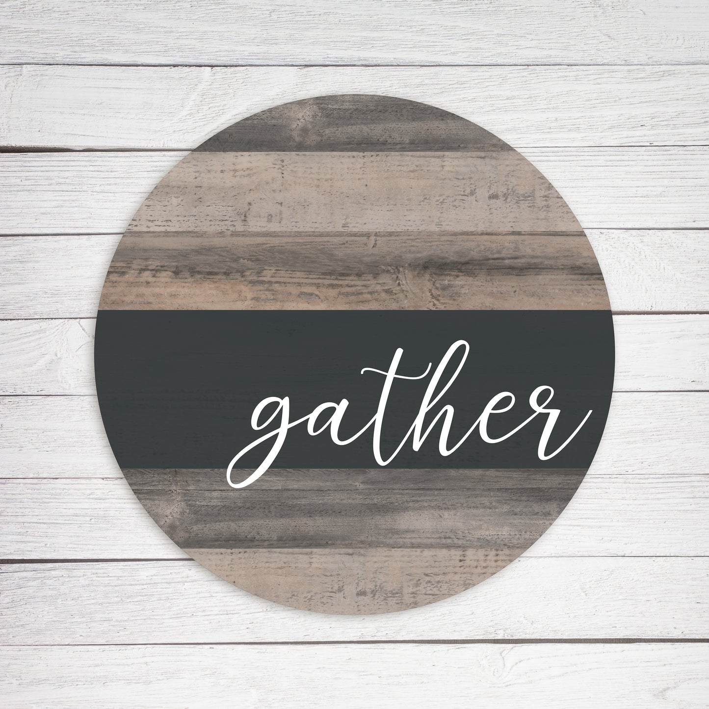 Gather Stripe Whitewash Circle image 1