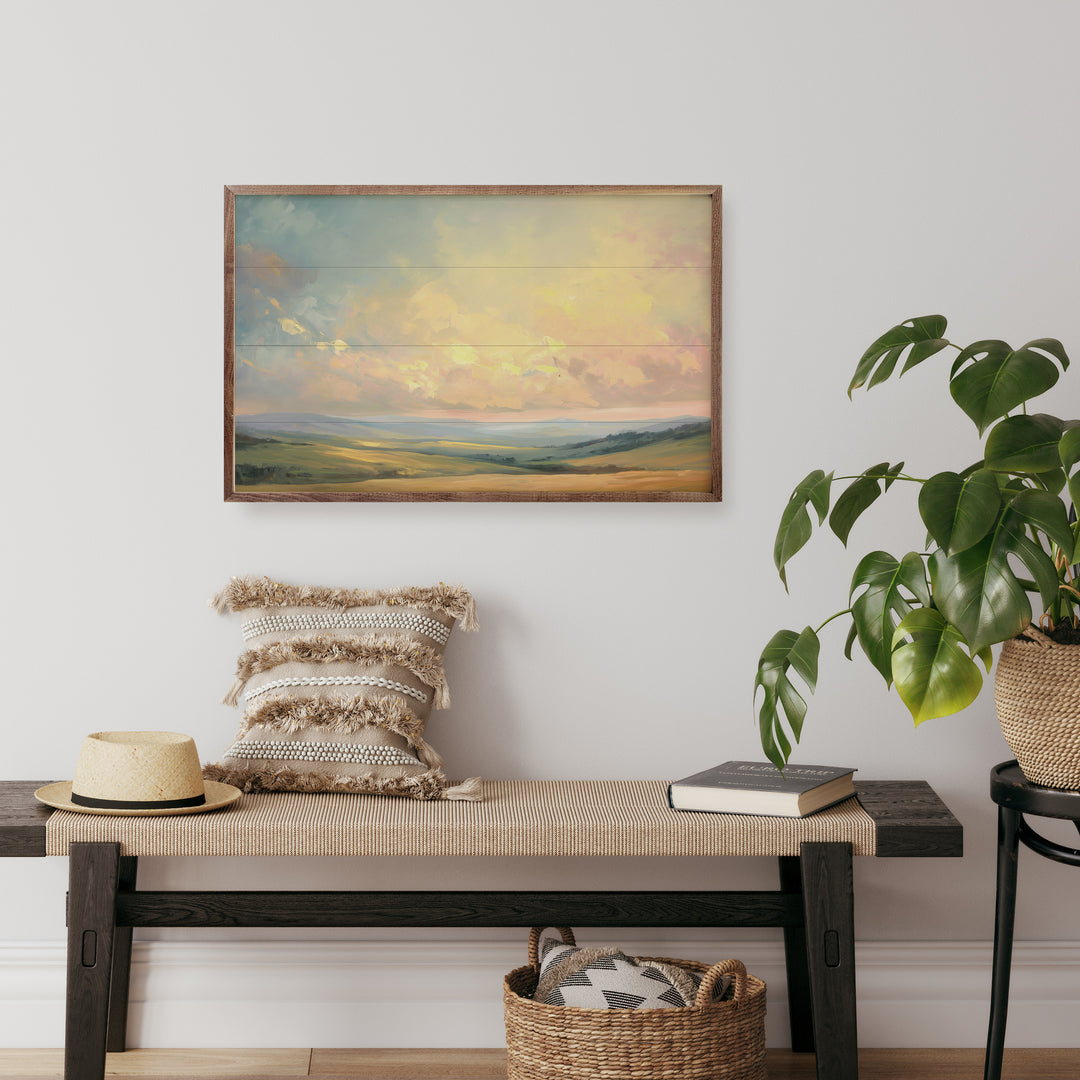 Tranquil Twilight And Golden Fields By Gina Kelly image 1