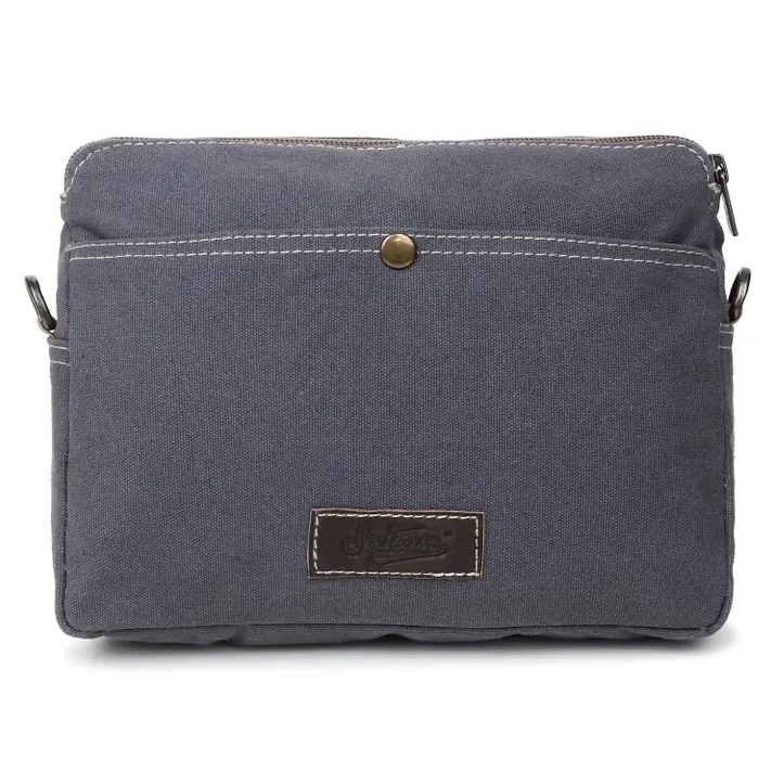 Vintage Upcycled Canvas/Leather Bag Crossbody image 1