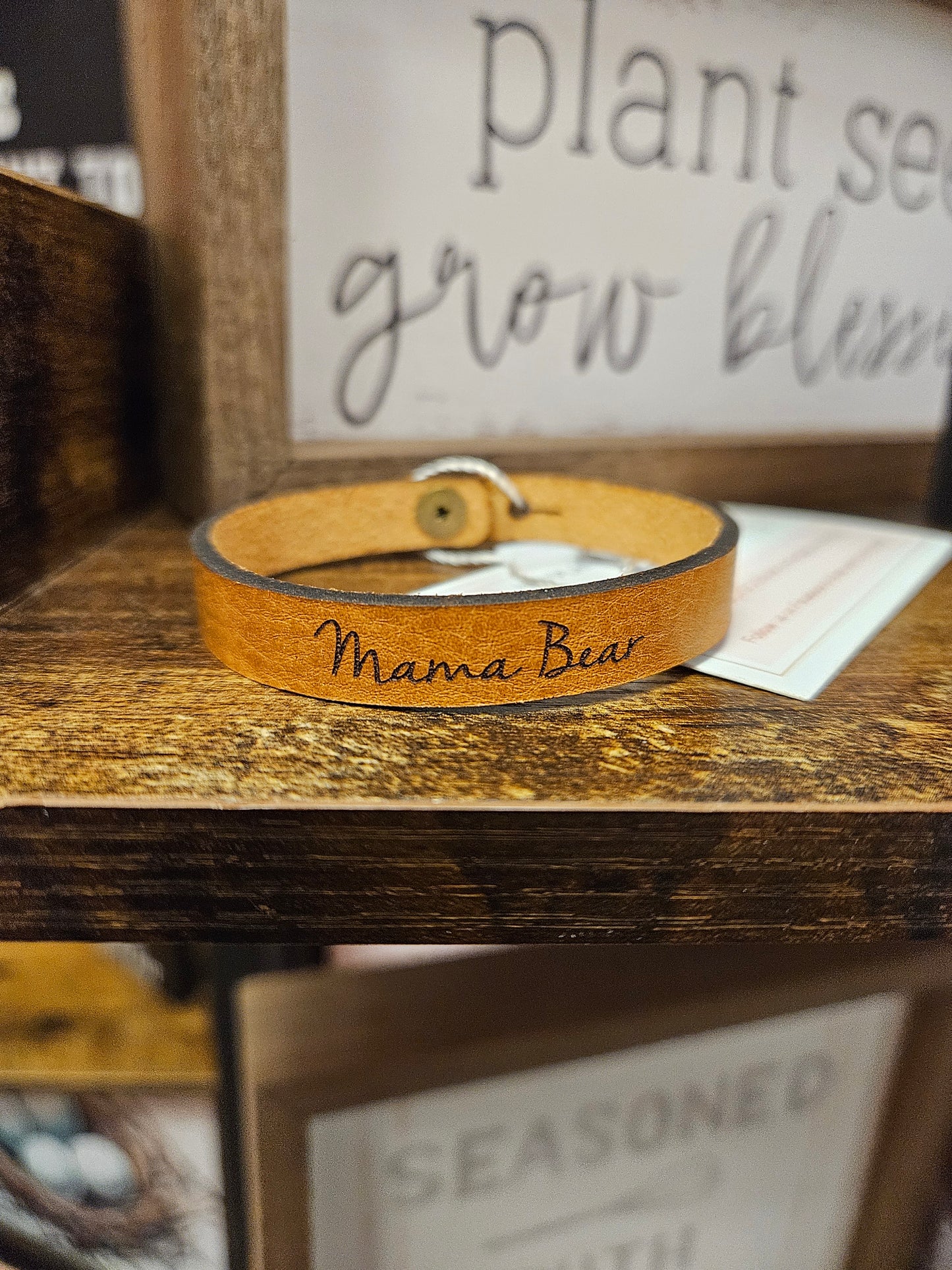 Mama Bear Thin Leather Bracelet image 2