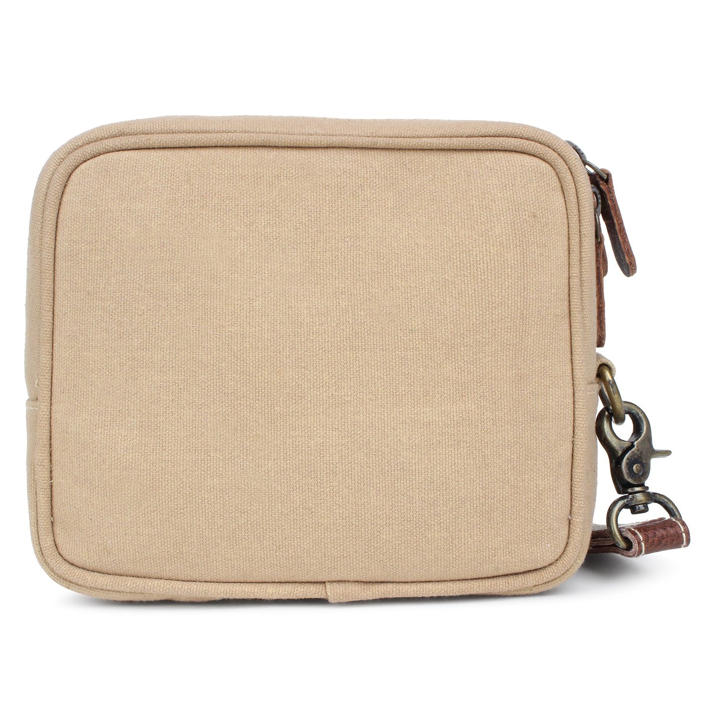Up-cycled Canvas / Genuine Leather Wristlet image 4