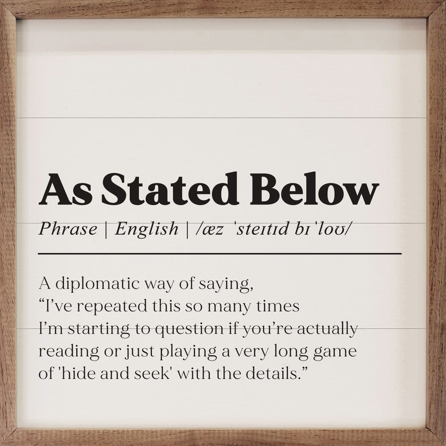 As Stated Below Definition image 0