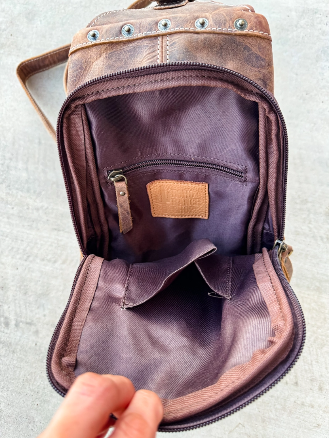 Cowhide Leather Sling Bag image 4