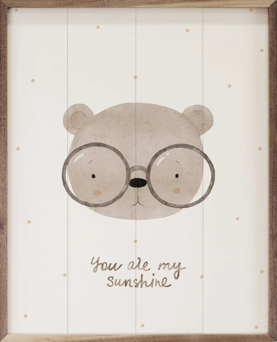 Boho Watercolor Bear Face By Allure Art image 0