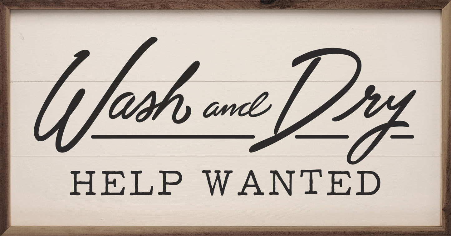 Wash And Dry Help Wanted White image 0